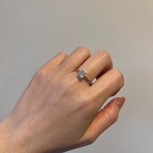 NWT Diamonique Cushion 1.25ct Engagement Ring